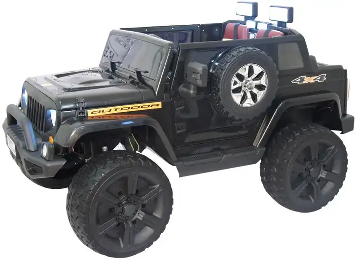 Электромобиль Jeep Wrangler O999OO 4*4 Черный
