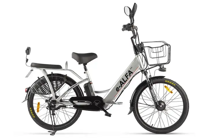Велогибрид Green City e-ALFA new Серебристый