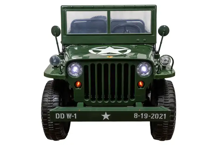 Электромобиль Jeep Willys YKE 4137 4x4 Армия зелёный