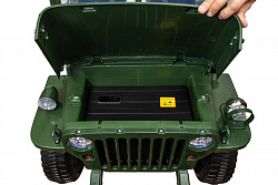 Электромобиль Jeep Willys YKE 4137 4x4 Армия зелёный