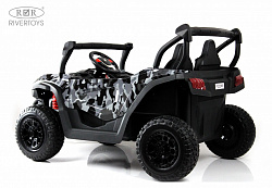 Детский электромобиль P333PP (Buggy) серый камуфляж