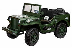 Электромобиль Jeep Willys YKE 4137 4x4 Армия зелёный