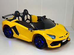 Электромобиль Lamborghini Aventador SVJ Желтый