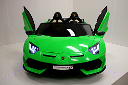 Электромобиль Lamborghini Aventador SVJ Зеленый