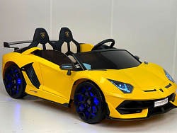 Электромобиль Lamborghini Aventador SVJ Желтый